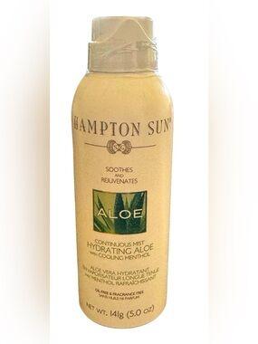 NEW Hampton Sun Hydrating Aloe Continuous Mist 5 oz sealed oil & fragrance free
